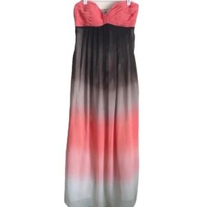 ELIZA J | brown, orange, and beige ombré Y2K maxi dress Size 6